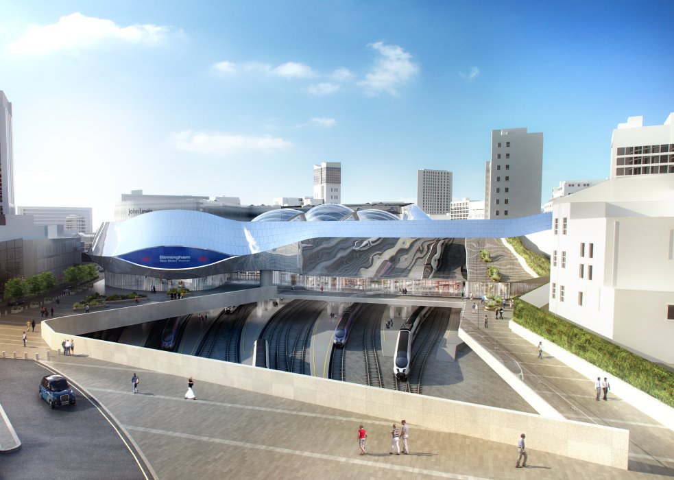 The rebuilt station from the London end